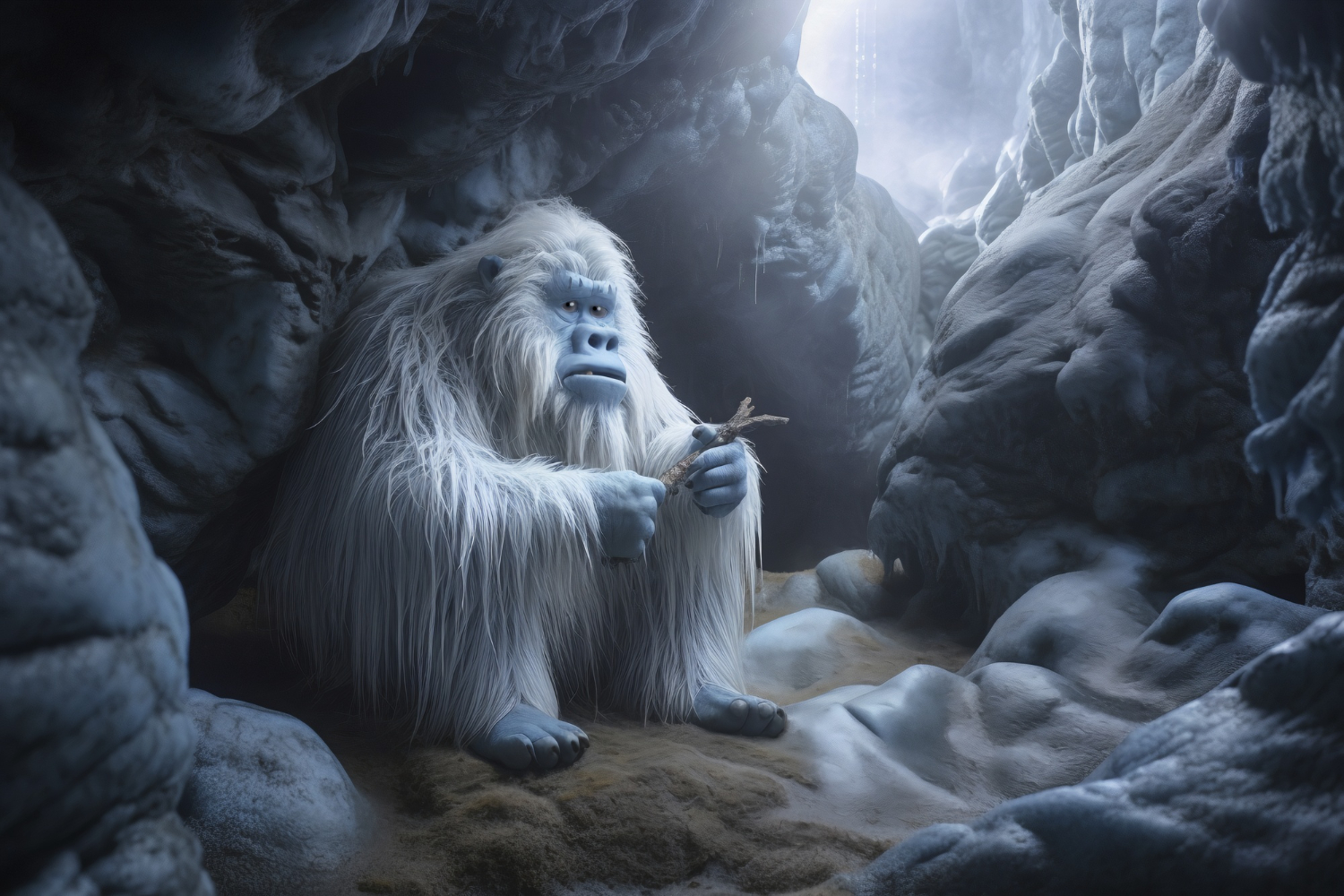 where do Yetis Live? Sitting Photo Of Yeti